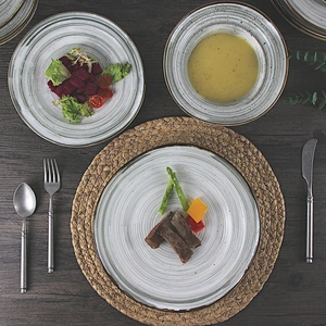 2020 Hot Sale New Design Porcelain Dinnerware Wedding Nordic Plates Set