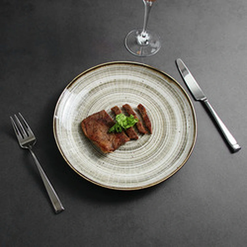 Western Annual Ring 12 piece ceramic dinner plates bowls porcelain tableware dining set
