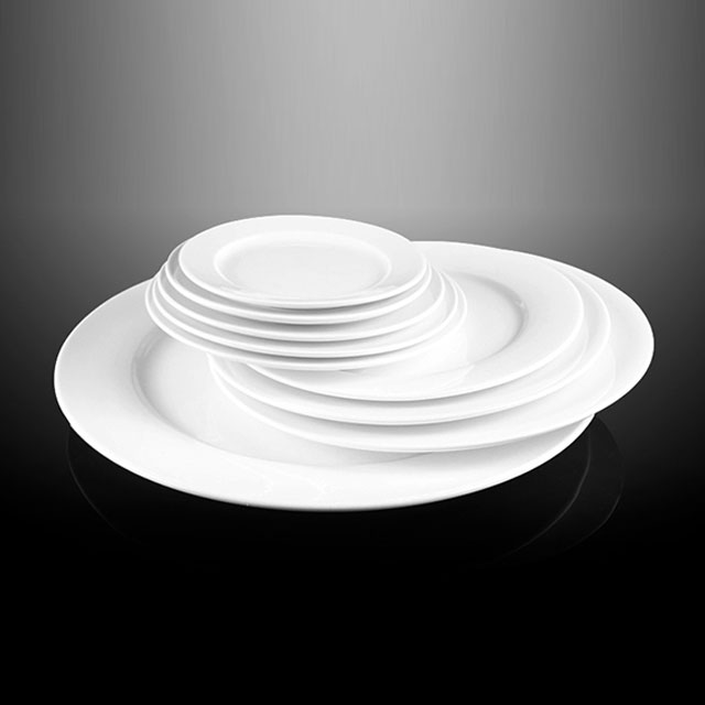 china supplier hotel hall event restaurant white cheap round porcelain ceramic 10'' dinner plate for catering