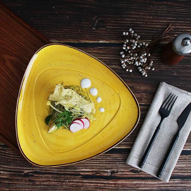 Best Selling Glazed Tableware Dishes Ceramic Restaurant Hotel Use Western Porcelain Dinner Plates