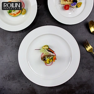 Classic Round Dinner Plate Side Plates for Hotel and Restaurant