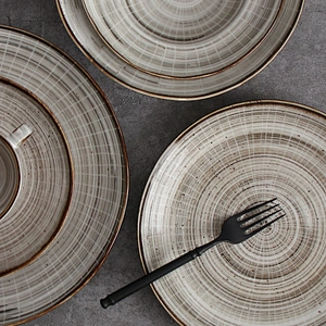 Western Annual Ring 12 piece ceramic dinner plates bowls porcelain tableware dining set