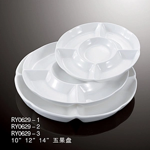 Fashion new design  buffet plate Porcelain divided plates for Buffet
