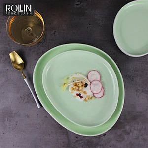 New Design Porcelain Dish Color Dish Dinner Plates for Hotel and Restaurant