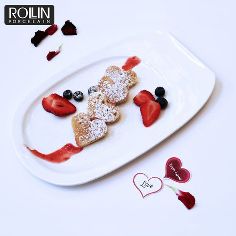 Wholesale urban white porcelain salad plate for Hotel and Restaurant