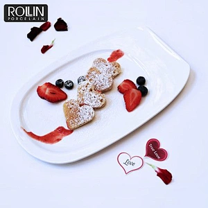 Wholesale urban white porcelain salad plate for Hotel and Restaurant