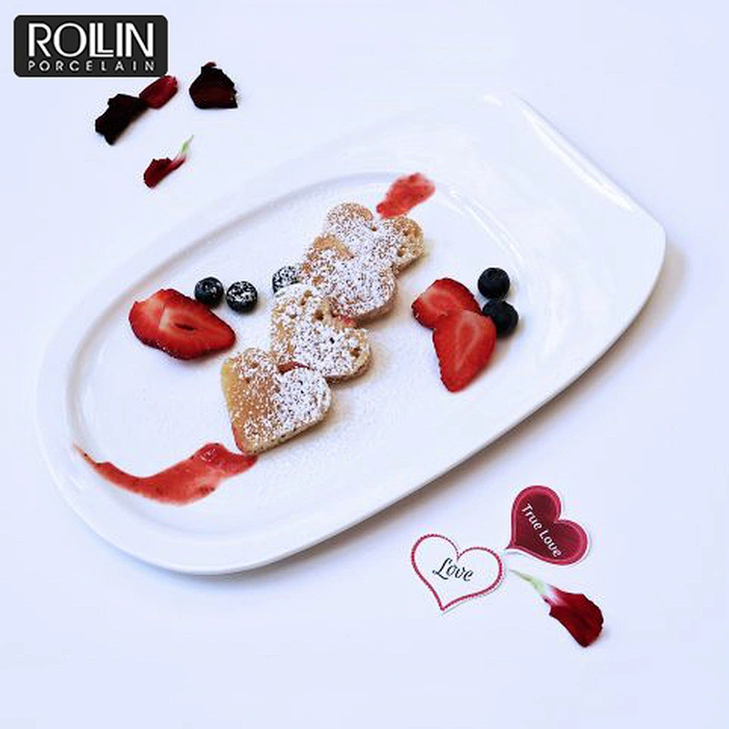 Wholesale urban white porcelain salad plate for Hotel and Restaurant