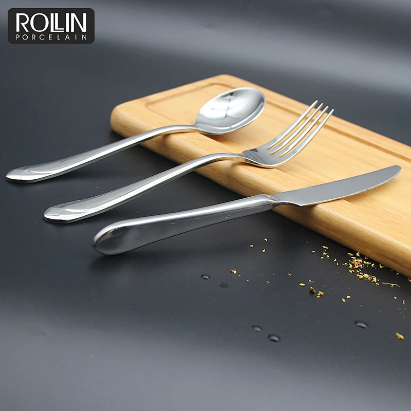 The Handle Is Designed Table Knife Table Spoon and Table Fork Cutlery for Hotel