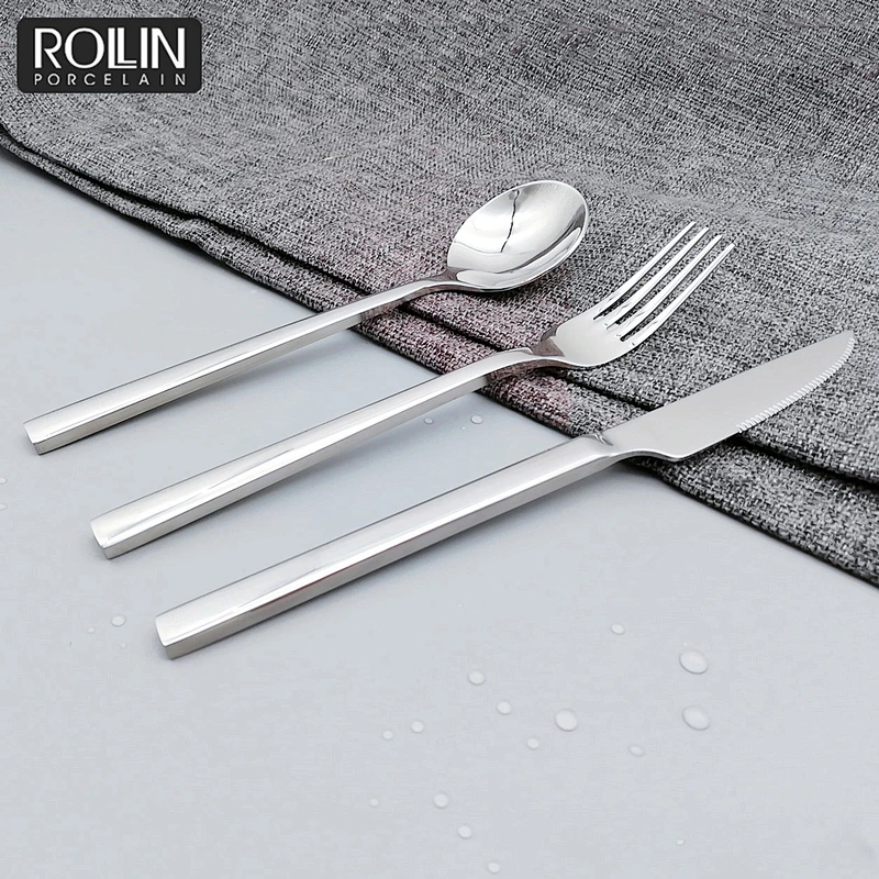 Narrow Table Knife Fork and Spoon Cutlery for Hotel and Restaurant