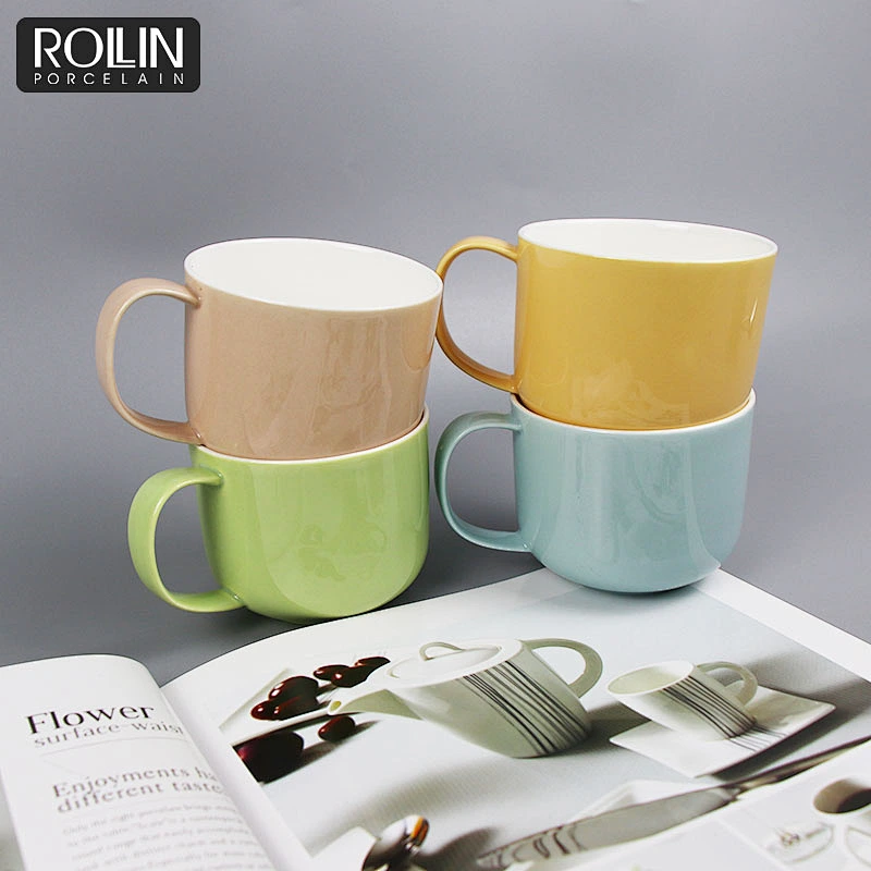 Modern Design Coffee Cup Customized Logo Colorful Cups  for Hotel & Restaurant & Shops
