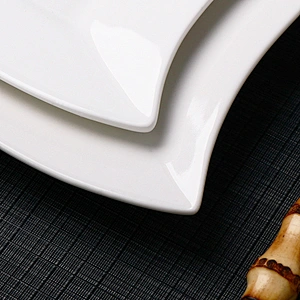 Custom Square porcelain moroccan plate food serving tray dinner plates ceramic serving plate