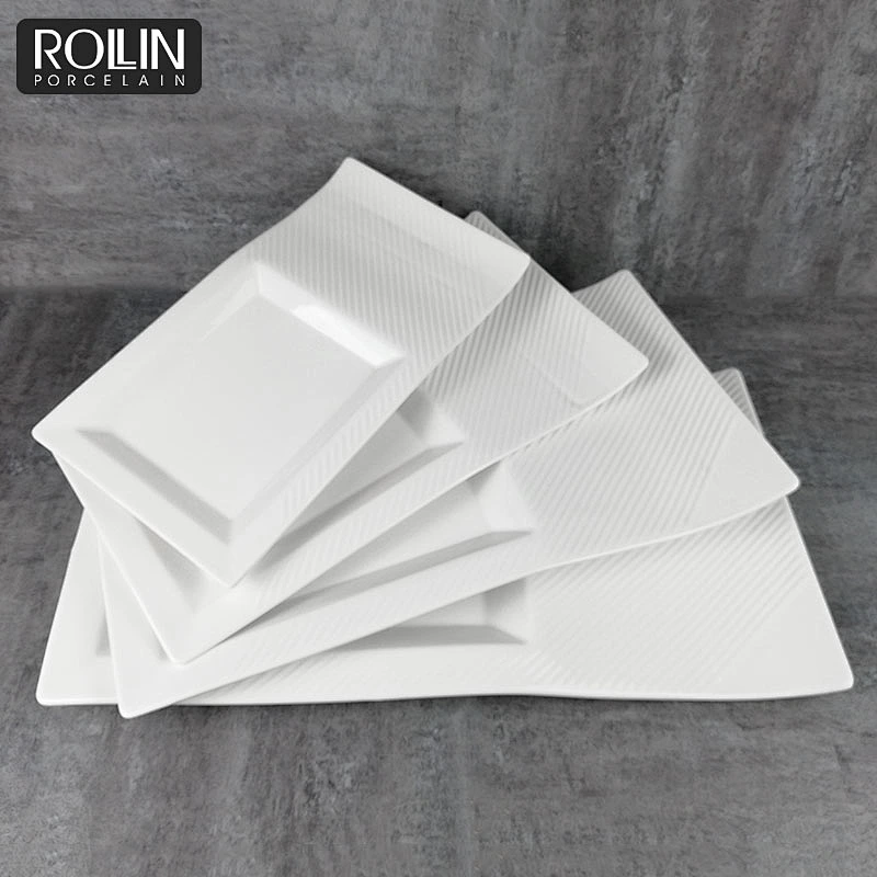 Rectangular Dessert Boat Shape Restaurant Plate