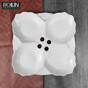 wedding banquet plates  porcelain plate divide plates 4 in 1 tray