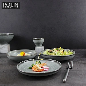 Factory direct wholesale Ceramic Plates Salad Plates Deep Plates for Hotel and Restaurant