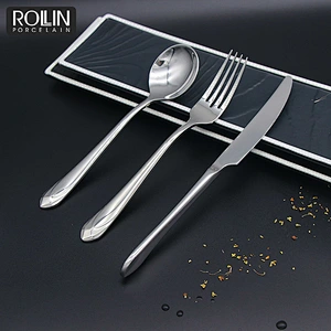 The Handle Is Designed Table Knife Table Spoon and Table Fork Cutlery for Hotel
