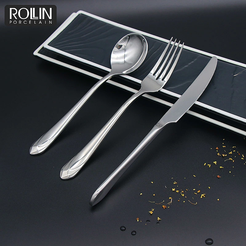 The Handle Is Designed Table Knife Table Spoon and Table Fork Cutlery for Hotel