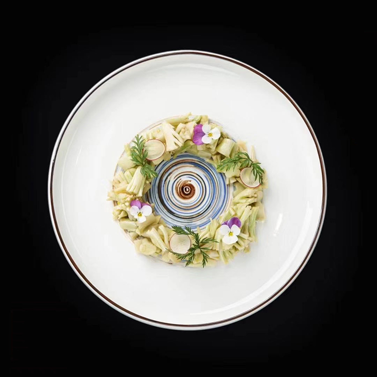 China Porcelain Tableware Round Ceramic Dinnerware Modern Plates