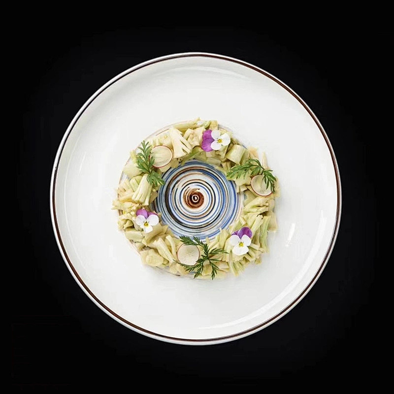 China Porcelain Tableware Round Ceramic Dinnerware Modern Plates