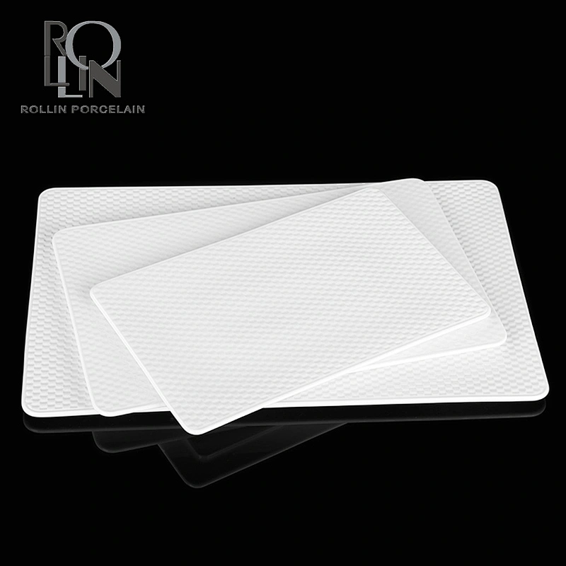 new design flat buffet plate sushi bread crokery plate special rectangle buffet plate