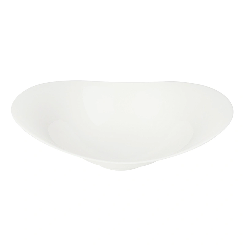 Wholesale 475ml 750ml 1000ml Egg-Shaped Ceramic Porcelain Fruit Soup Mixing Salad Cereal Ceramic Bowl