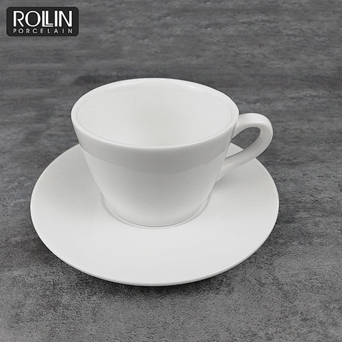 wholesale hotel&restaurant white ceramic tea cup porcelain espresso cup with saucer