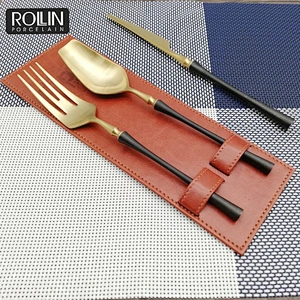 Hot Selling Black and Gold Color Cutlery for Hotel and Restaurant