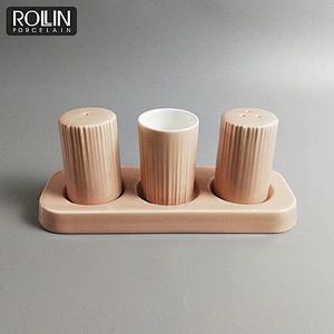 High Quality Tableware  Bone China  Pink Glazed Dinnerware for Restaurants &Hotels