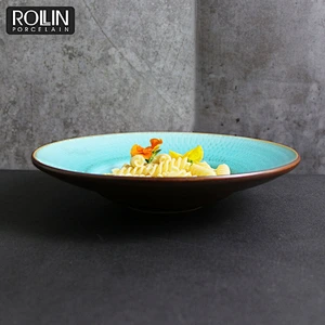 2020 Hot Sales Porcelain England Style  Deep  Soup Plates Pasta Plates for Hotel and Restaurants