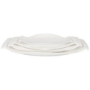 Restaurant white serving plate tray luxury hote plate dessert serving plate