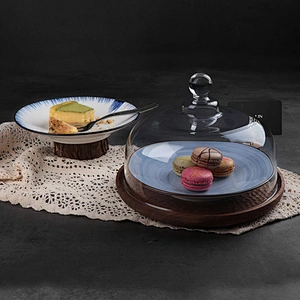 Ceramic fruit snack bread dessert plate tray cake plate stand display tableware