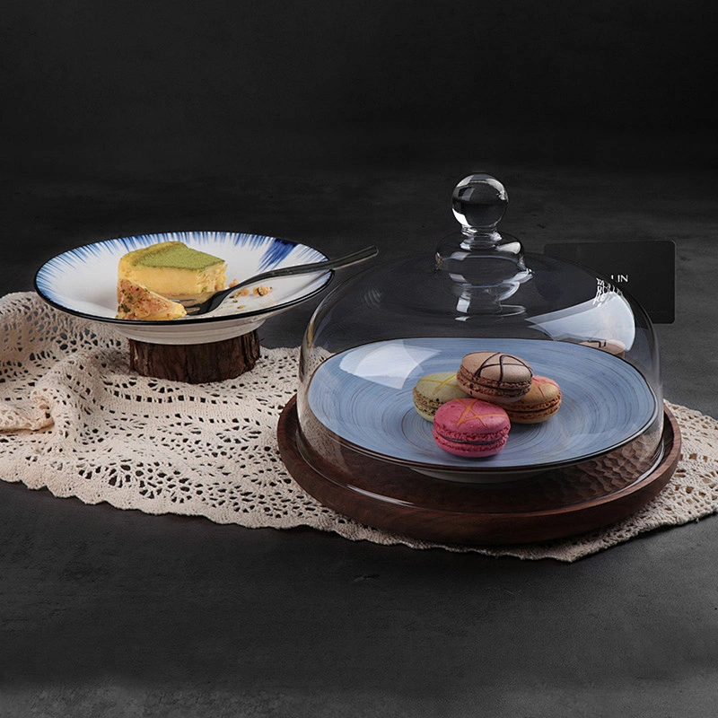 Ceramic fruit snack bread dessert plate tray cake plate stand display tableware