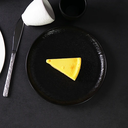 Modern Design Porcelain Dinner Plate Matte White Plate Elegant Dining Plates for Hotels