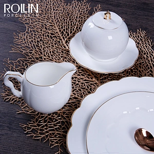 New Design Fine Bone China Plates Tableware for Hotel and Restaurant