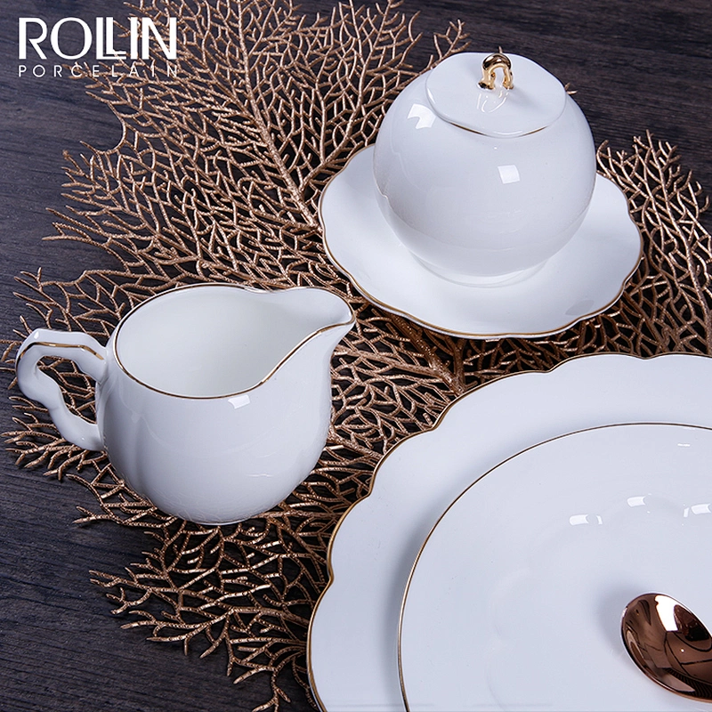 New Design Fine Bone China Plates Tableware for Hotel and Restaurant