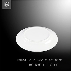 china supplier hotel hall event restaurant white cheap round porcelain ceramic 10'' dinner plate for catering
