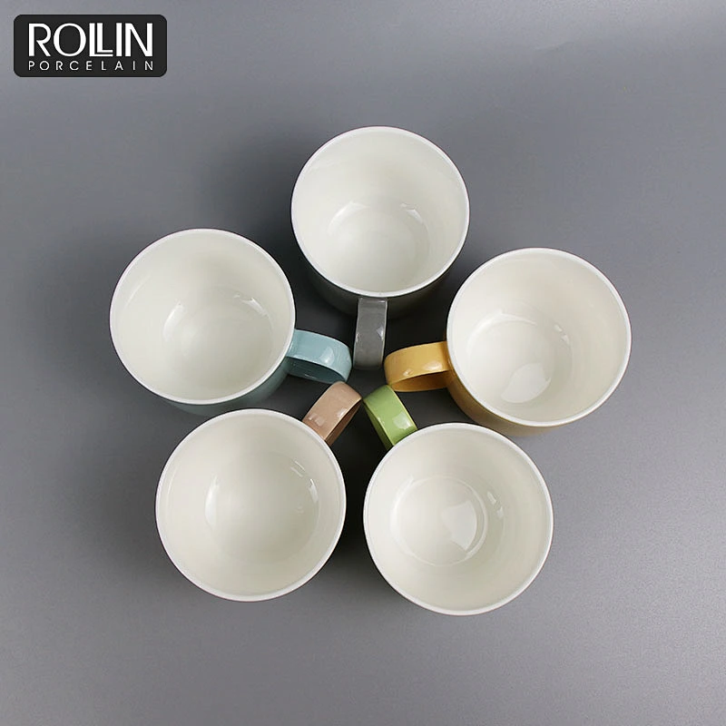 Modern Design Coffee Cup Customized Logo Colorful Cups  for Hotel & Restaurant & Shops