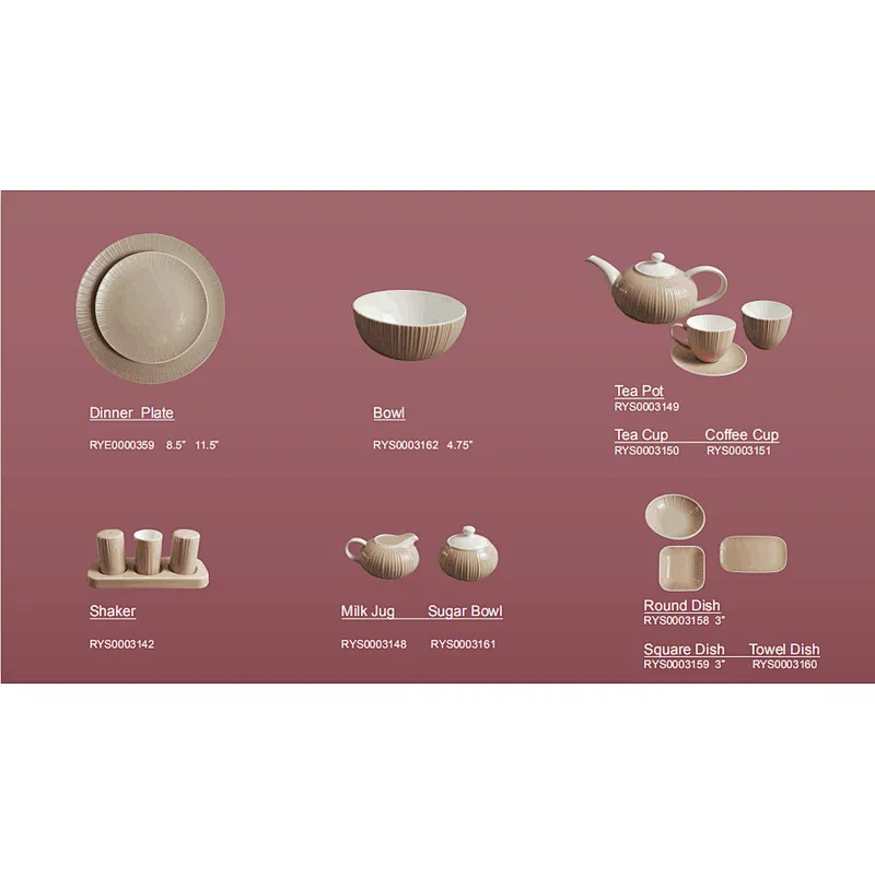 High Quality Tableware  Bone China  Pink Glazed Dinnerware for Restaurants &Hotels