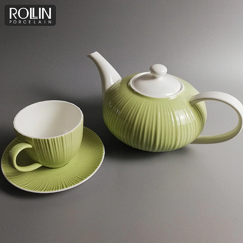 Hotel Tableware Green Glazed Dinnerware Bone China Dinnerset