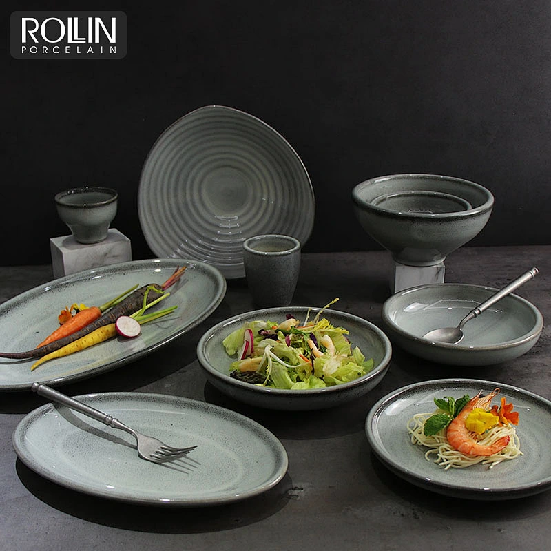 Factory direct wholesale Ceramic Plates Salad Plates Deep Plates for Hotel and Restaurant