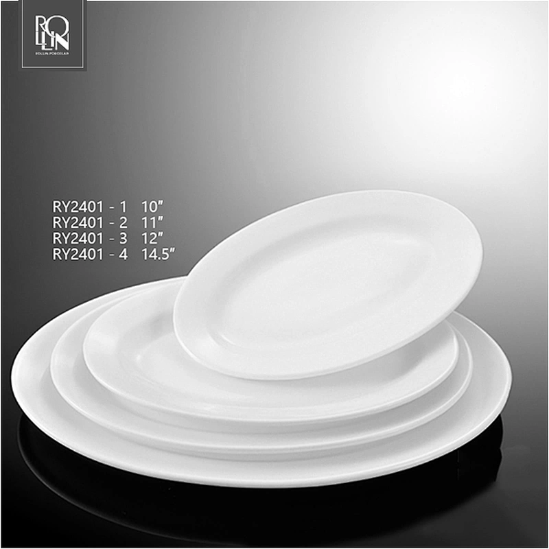 white porcelain dessert plate, bulk dinner plate, salad plate for hotels