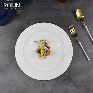 Classic Round Dinner Plate Side Plates for Hotel and Restaurant