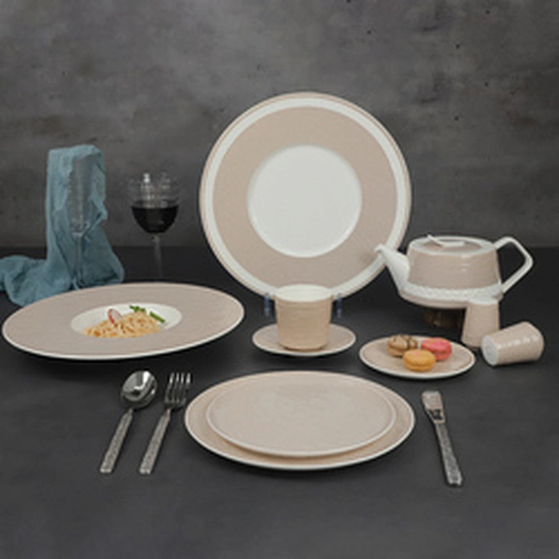 Good quality fine bone china dinner set Luxurious style ceramic dinner set