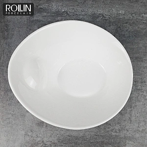 wholesale hotel restaurant banquet bowl cheap white dinner porcelain ceramic salad bowl