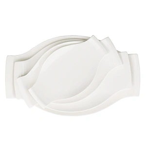 Restaurant white serving plate tray luxury hote plate dessert serving plate