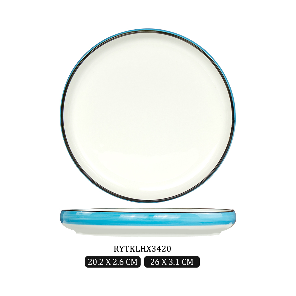 Ceramic Dinner Porcelain White Customize Dining Set Hotel Round Banquet Buffet Low Price Good Restaurant Food Plate