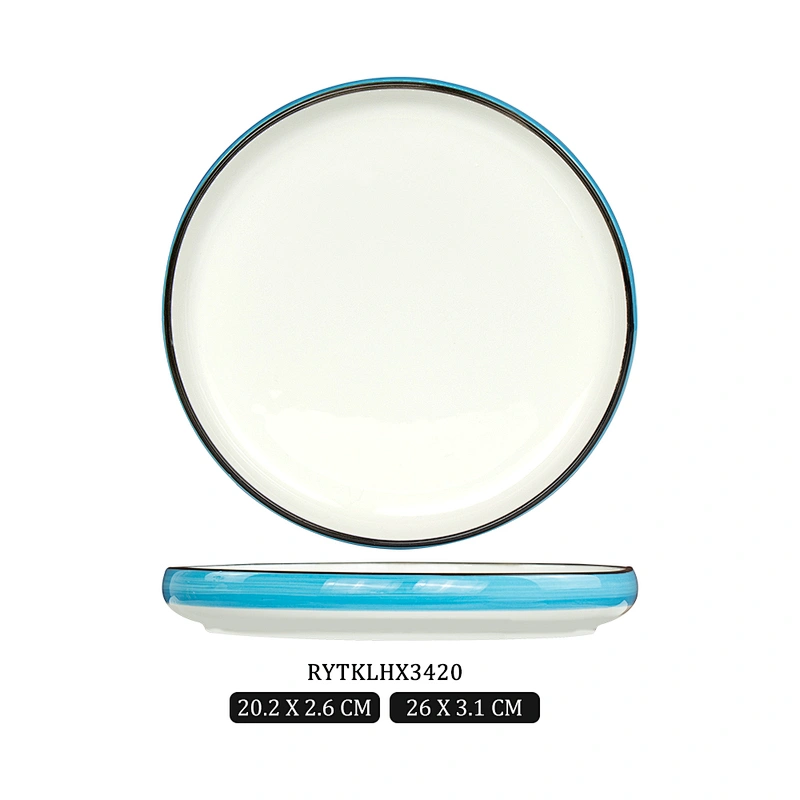 Ceramic Dinner Porcelain White Customize Dining Set Hotel Round Banquet Buffet Low Price Good Restaurant Food Plate