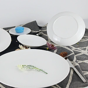 Hotel And Restaurant Plates, Dishes, Bowls By Material Of Porcelain And Fine Bone China Dinner Plate Porcelain