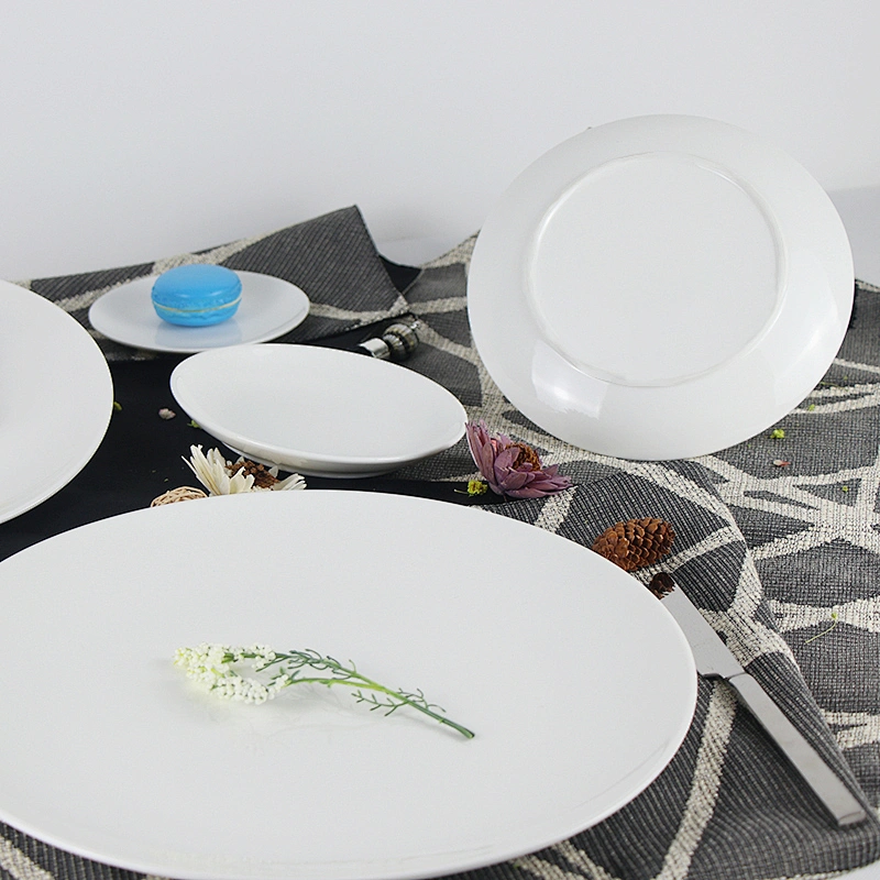 Hotel And Restaurant Plates, Dishes, Bowls By Material Of Porcelain And Fine Bone China Dinner Plate Porcelain