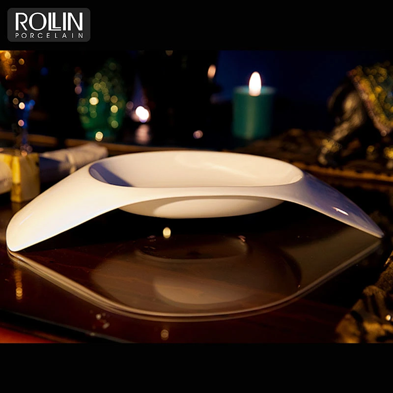 Rectangular Soup Plate ceramic plates for 4-5 star Hotel and Restaurant