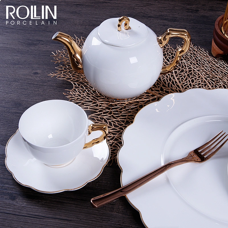 New design bone china dinner plates set hotel wedding bone china  dinnerware set